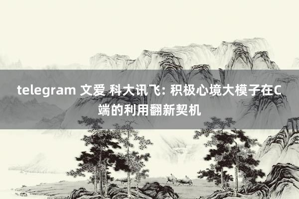 telegram 文爱 科大讯飞: 积极心境大模子在C端的利用翻新契机