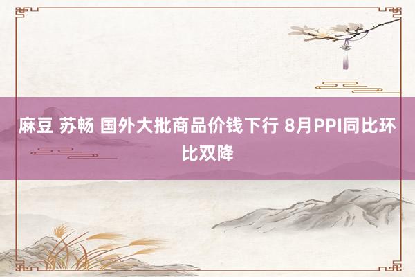 麻豆 苏畅 国外大批商品价钱下行 8月PPI同比环比双降