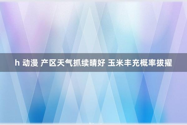 h 动漫 产区天气抓续晴好 玉米丰充概率拔擢