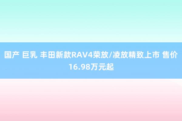 国产 巨乳 丰田新款RAV4荣放/凌放精致上市 售价16.98万元起