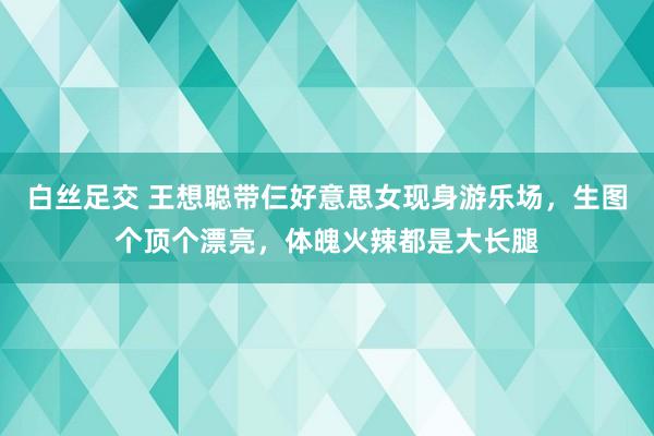 白丝足交 王想聪带仨好意思女现身游乐场，生图个顶个漂亮，体魄火辣都是大长腿