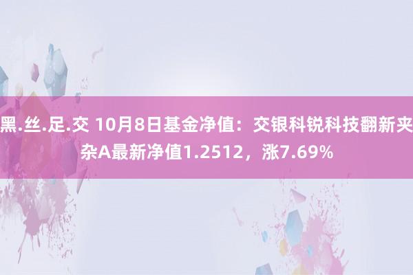 黑.丝.足.交 10月8日基金净值：交银科锐科技翻新夹杂A最新净值1.2512，涨7.69%