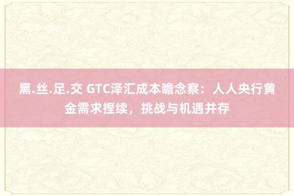 黑.丝.足.交 GTC泽汇成本瞻念察：人人央行黄金需求捏续，挑战与机遇并存