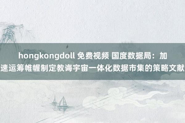 hongkongdoll 免费视频 国度数据局：加速运筹帷幄制定教诲宇宙一体化数据市集的策略文献