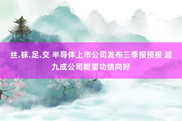 丝.袜.足.交 半导体上市公司发布三季报预报 超九成公司瞻望功绩向好