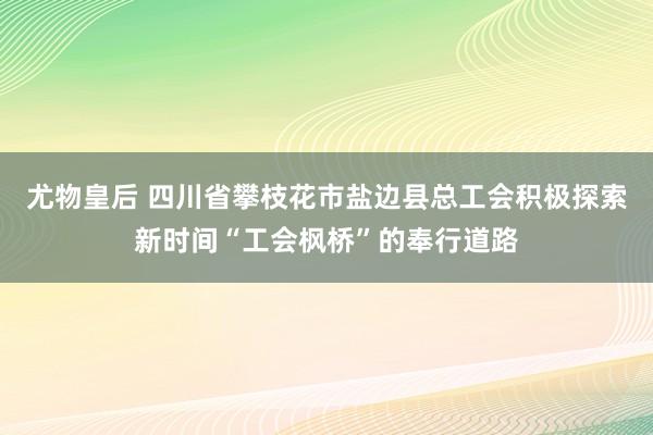 尤物皇后 四川省攀枝花市盐边县总工会积极探索新时间“工会枫桥”的奉行道路