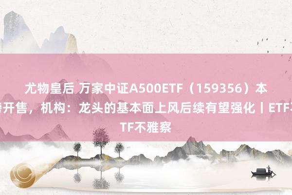 尤物皇后 万家中证A500ETF（159356）本日重磅开售，机构：龙头的基本面上风后续有望强化丨ETF不雅察