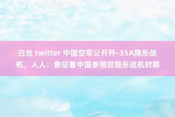 白丝 twitter 中国空军公开歼-35A隐形战机，人人：象征着中国参预双隐形战机时期