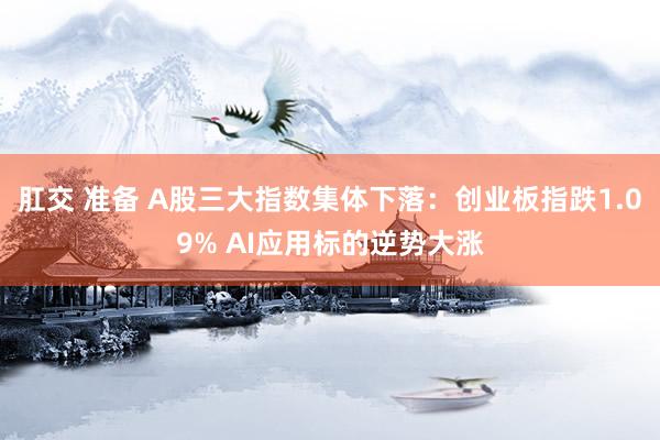 肛交 准备 A股三大指数集体下落：创业板指跌1.09% AI应用标的逆势大涨