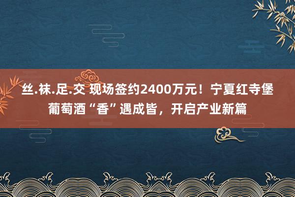 丝.袜.足.交 现场签约2400万元！宁夏红寺堡葡萄酒“香”遇成皆，开启产业新篇