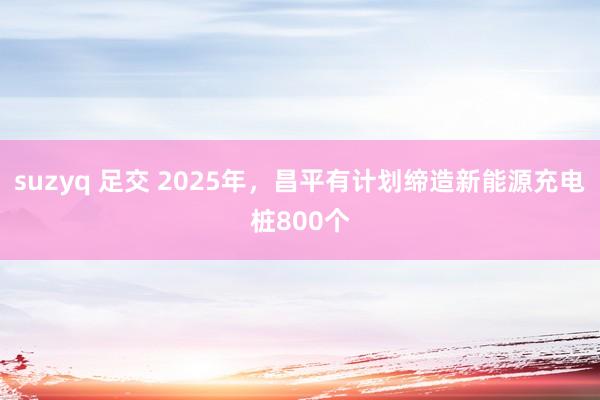 suzyq 足交 2025年，昌平有计划缔造新能源充电桩800个